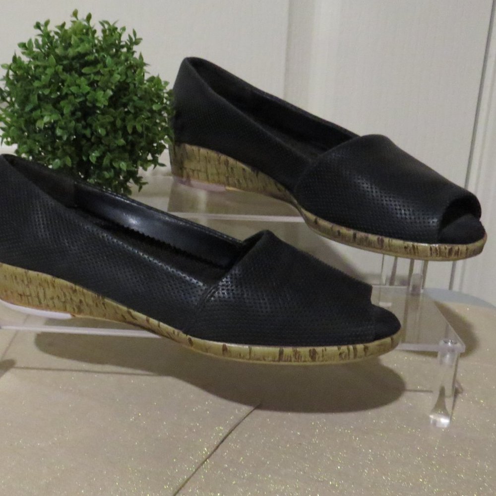 Aerosoles Black Espadrille Sz 8 1/2